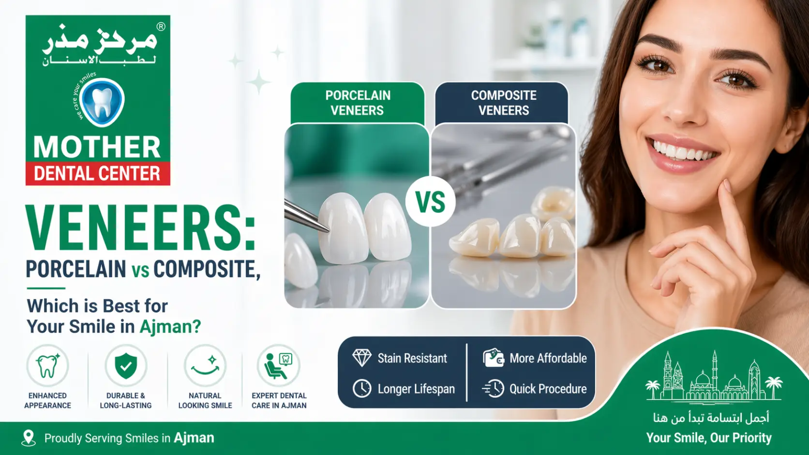 Veneers: Porcelain vs. Composite